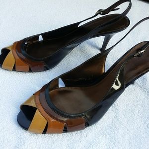 Brown and black Bandolino heels
